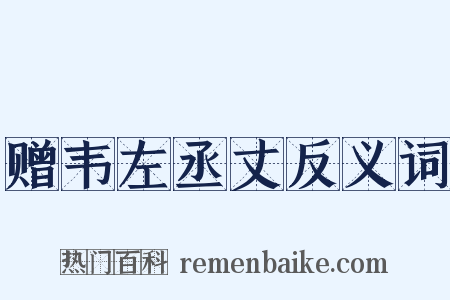 赠韦左丞丈反义词是什么意思的图片